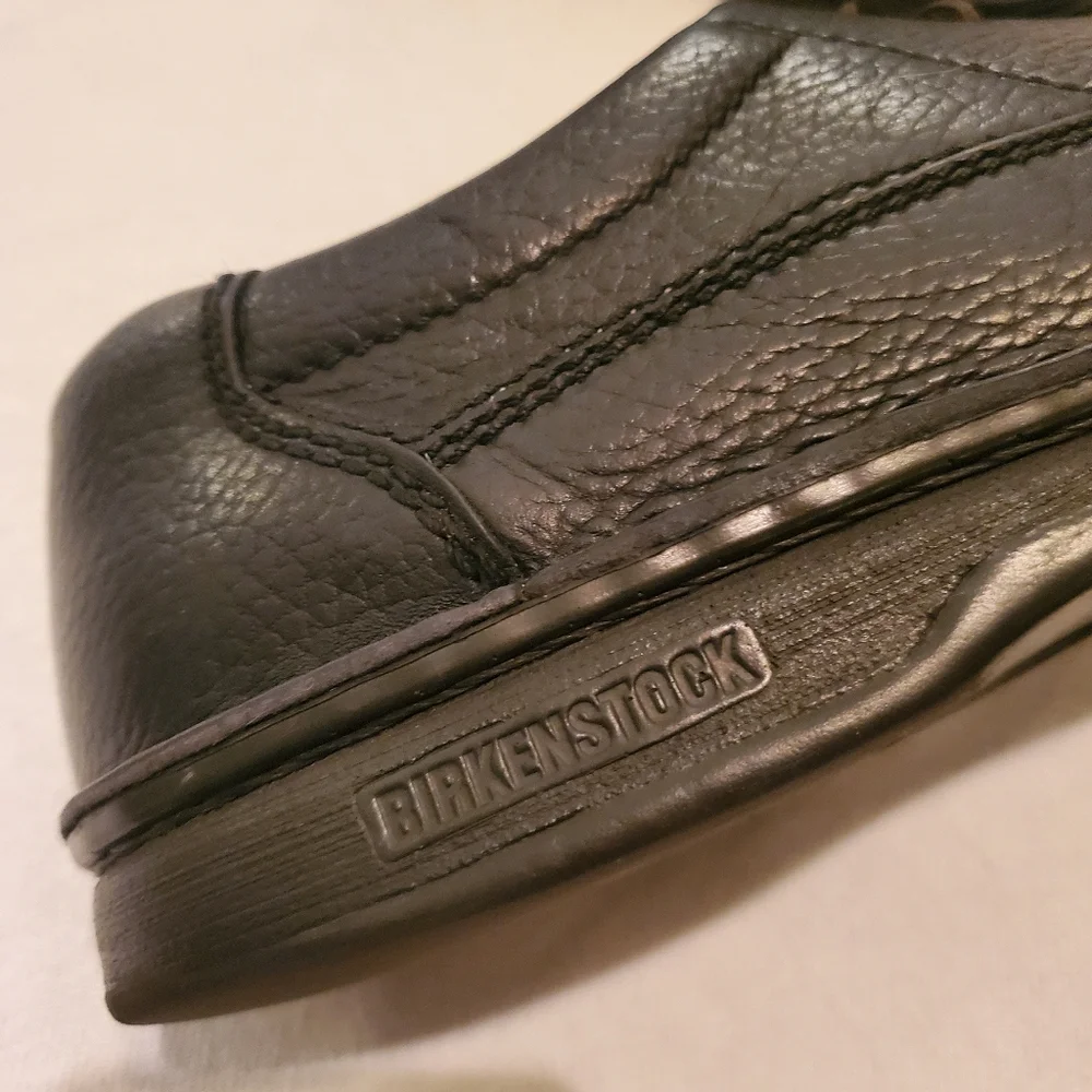BIRKENSTOCK Vintage Footprint Memphis Black Leather Oxford‎ Derby Shoes Men's 10